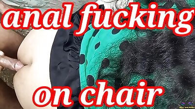 Indian milf fucked on a big chair